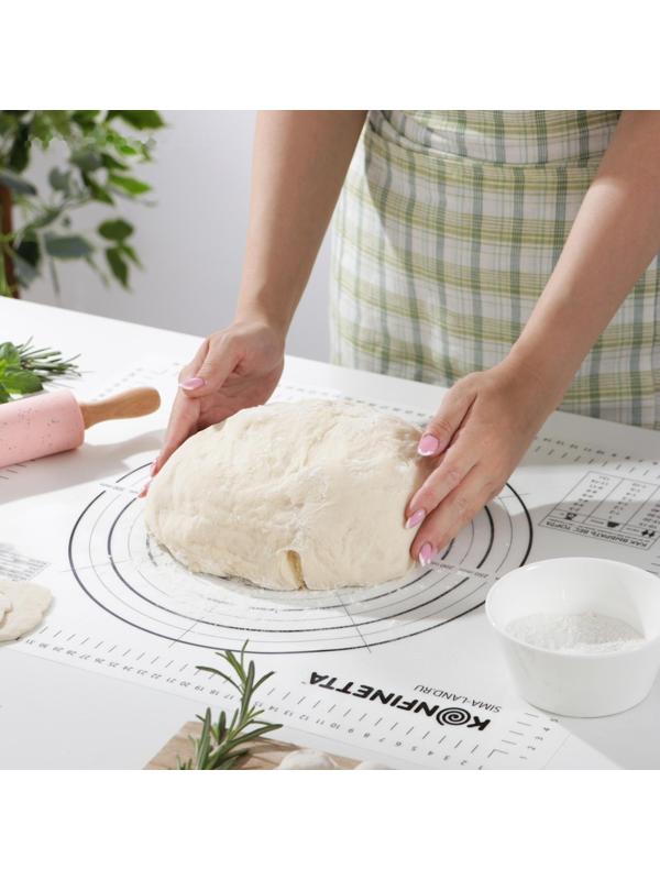 Силиконовый коврик с разлиновкой армированный KONFINETTA, 40×50 см, 0,44 мм, цвет белый