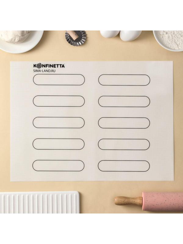 Силиконовый коврик армированный KONFINETTA «Эклер», 38×28 см, 0,4 мм