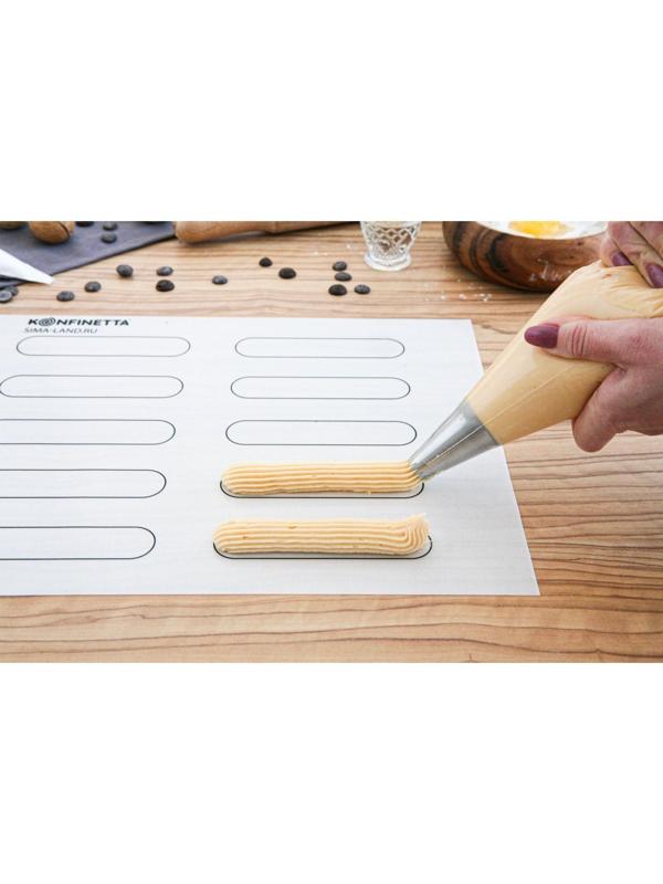 Силиконовый коврик армированный KONFINETTA «Эклер», 38×28 см, 0,4 мм