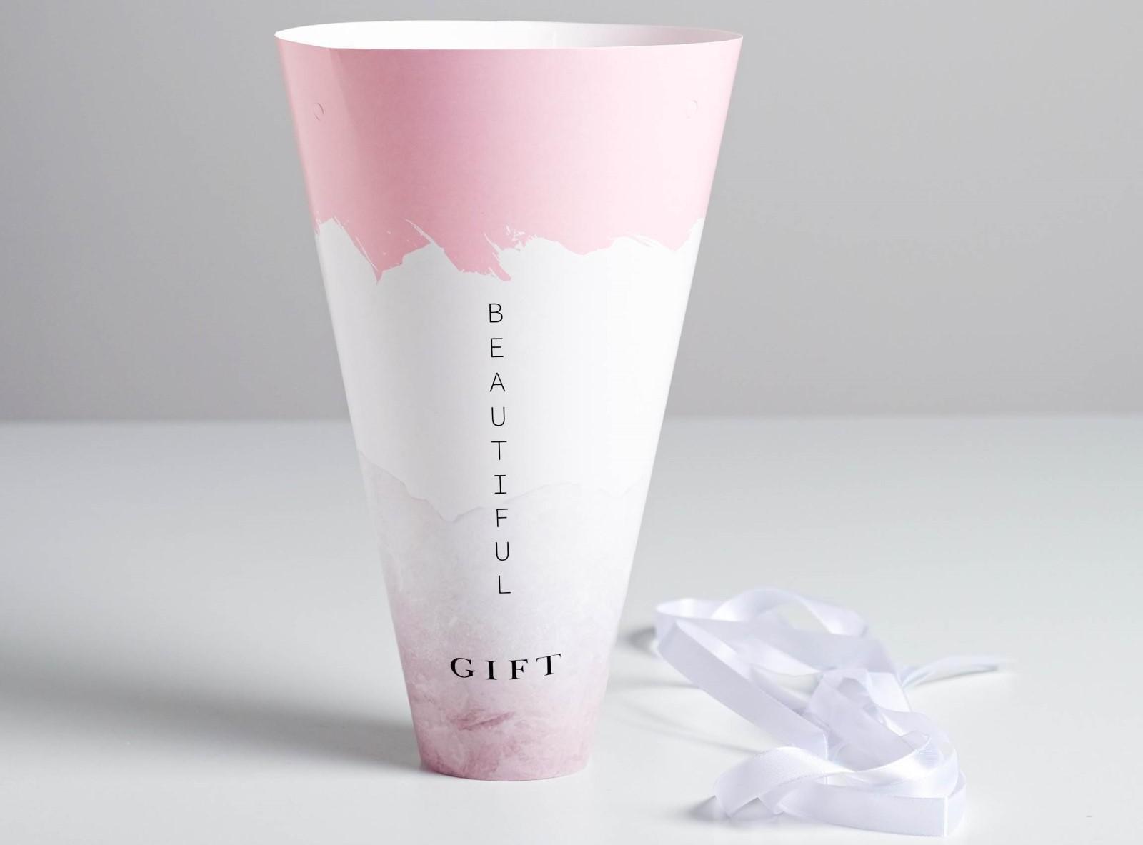 Конверт‒конус для цветов Beautiful gift, 24 × 27 см