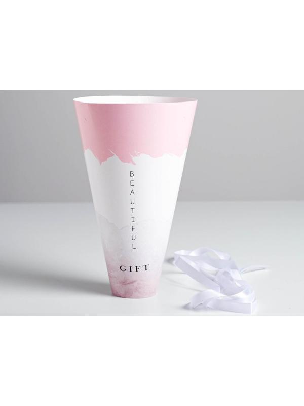 Конверт‒конус для цветов Beautiful gift, 24 × 27 см