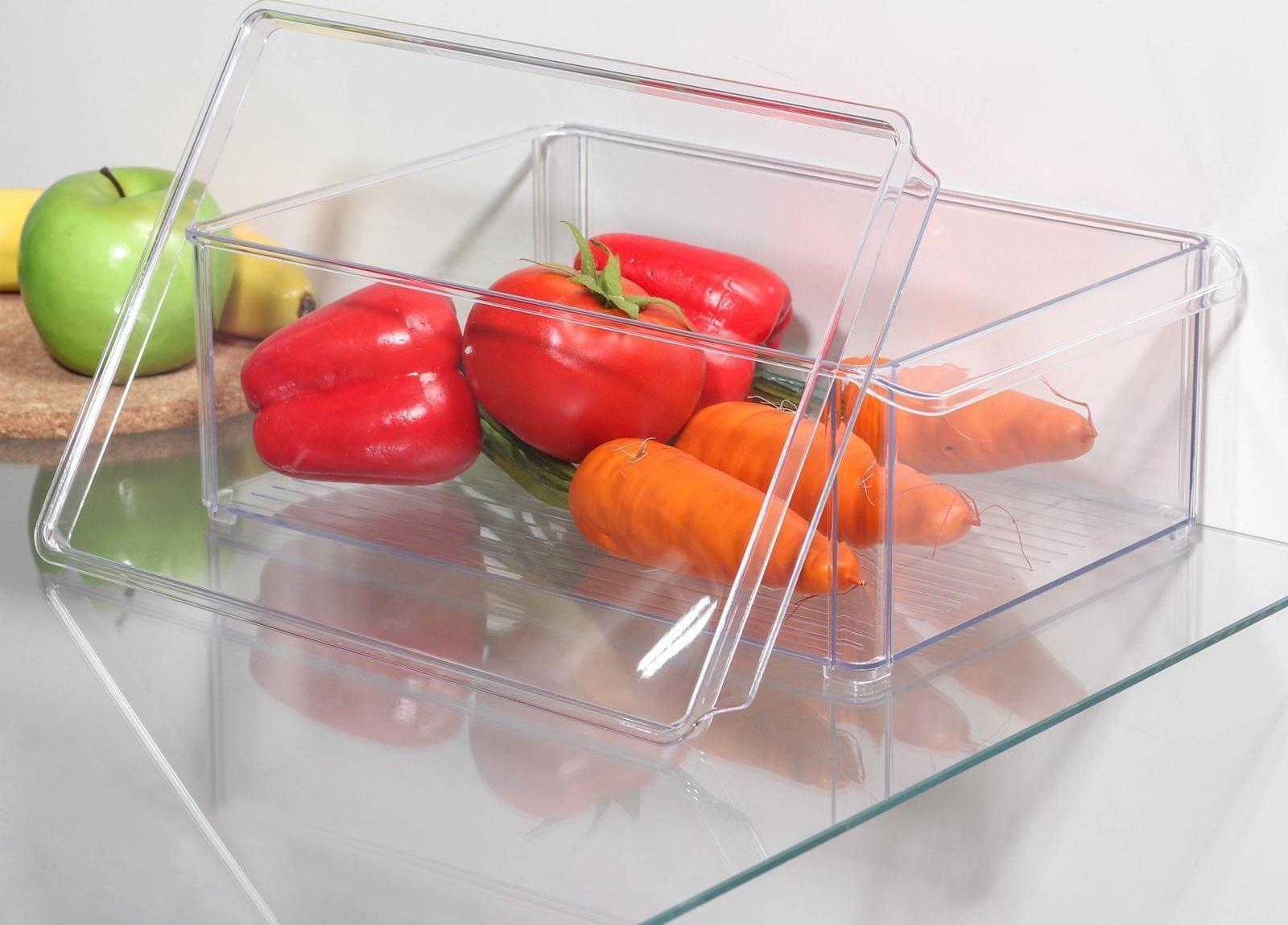 Контейнер для холодильника с крышкой IDEA, 20×30×10 см, цвет прозрачный
