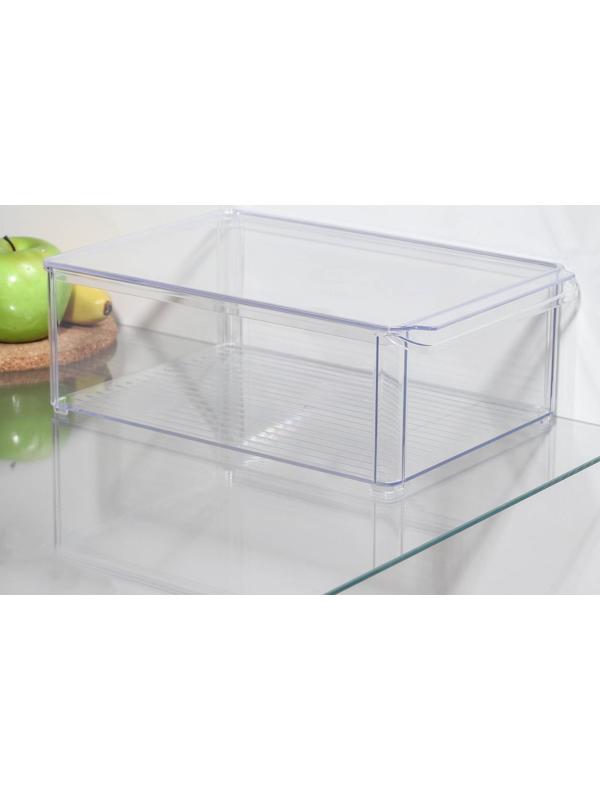Контейнер для холодильника с крышкой IDEA, 20×30×10 см, цвет прозрачный