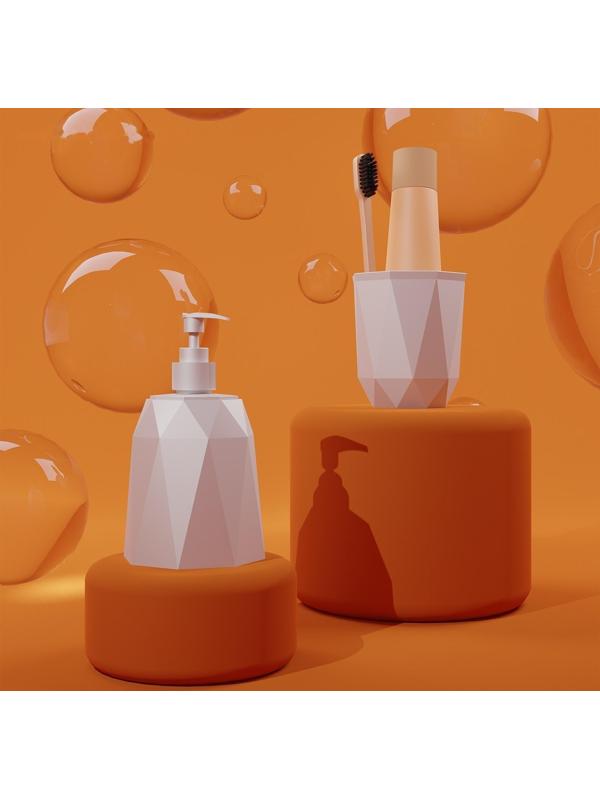 Дозатор для мыла «Призма», 330 мл, цвет белый