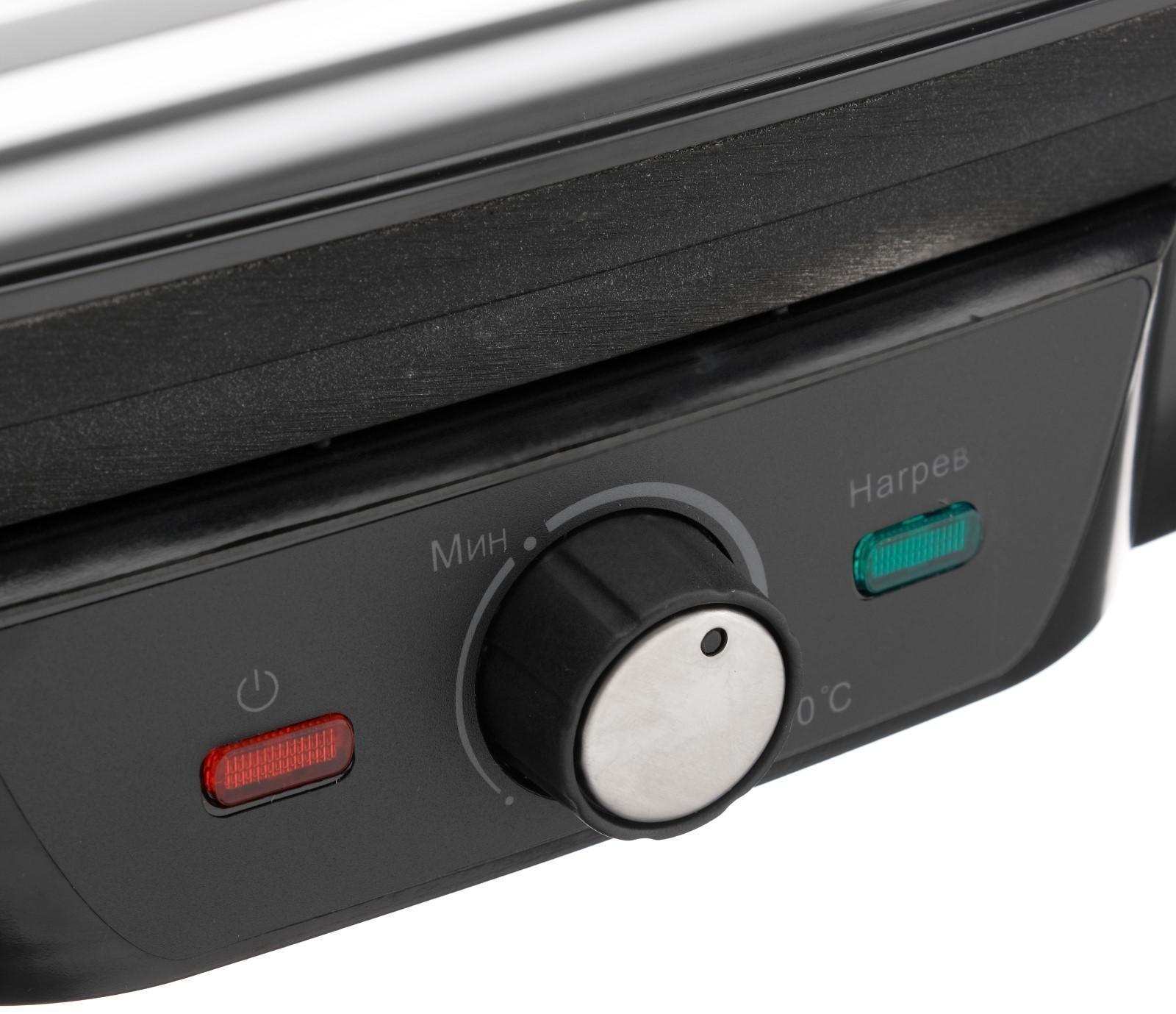 Электрогриль WILLMARK WG-2480, 1800 Вт, антипригарное покрытие, 28х17 см