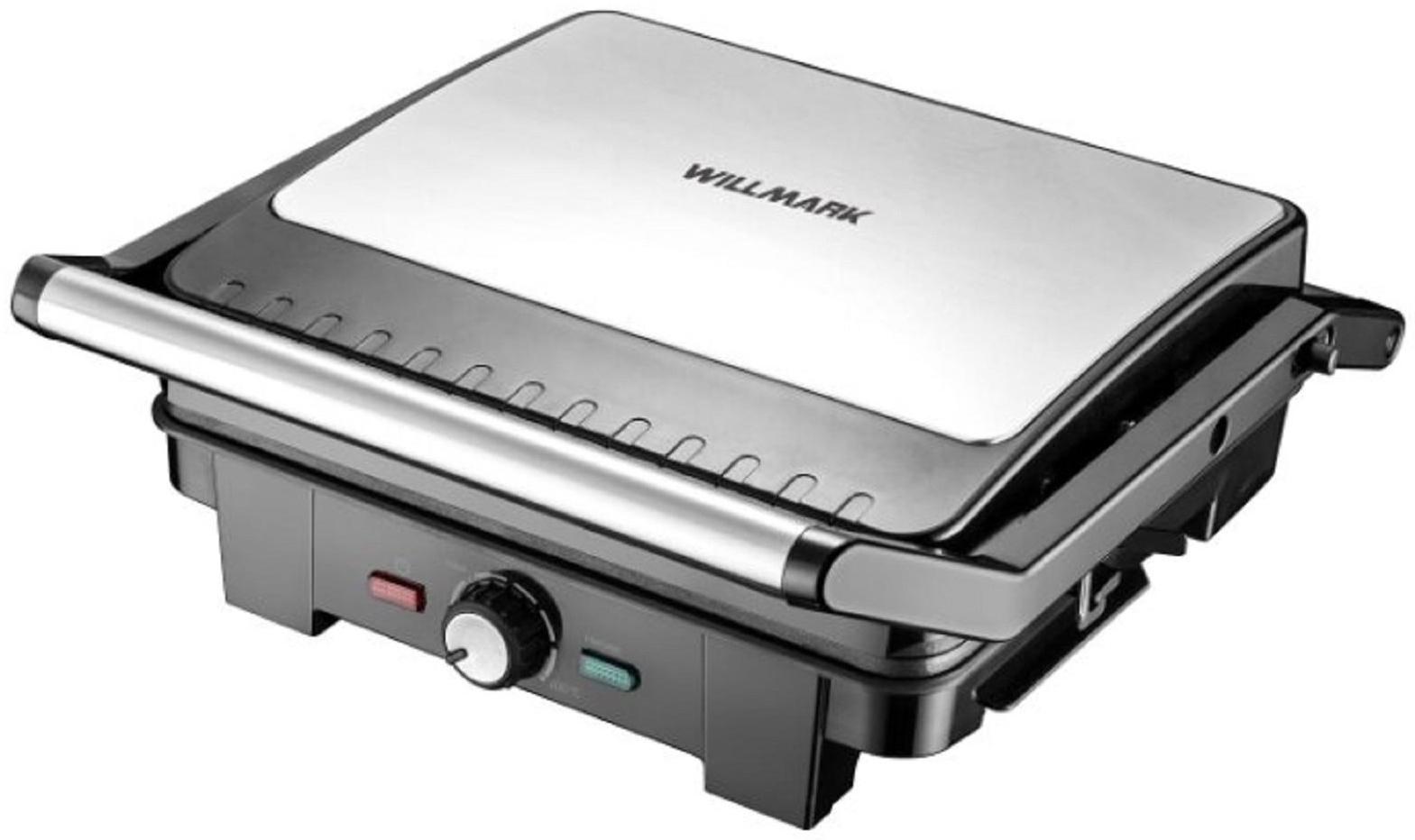 Электрогриль WILLMARK WG-3290, 2200 Вт, антипригарное покрытие, 29x24 см