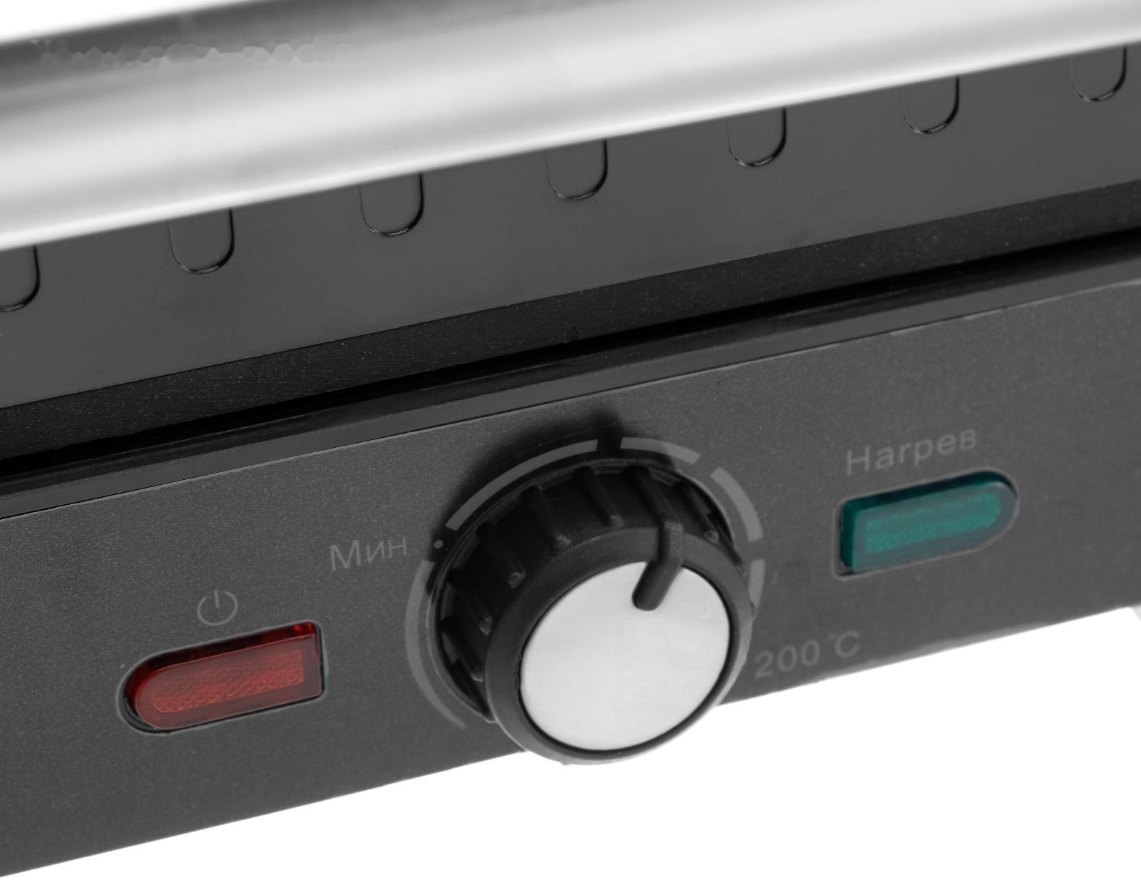 Электрогриль WILLMARK WG-3290, 2200 Вт, антипригарное покрытие, 29x24 см