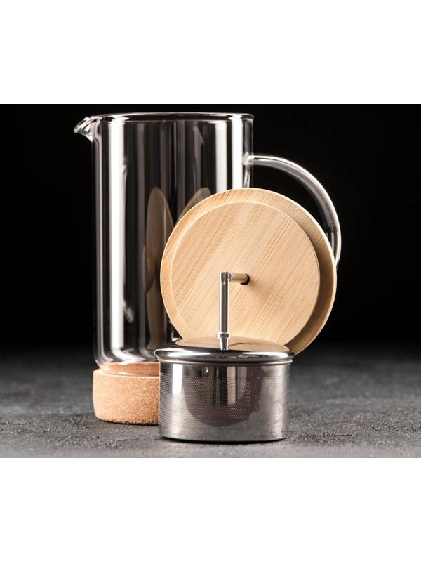 Чайник заварочный стеклянный на подставке «Риальто», 600 мл