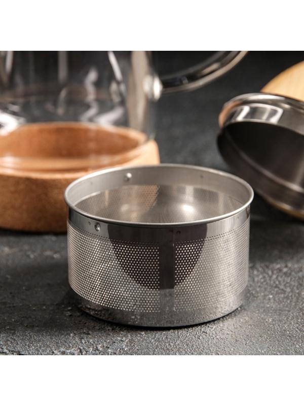 Чайник заварочный стеклянный на подставке «Риальто», 600 мл