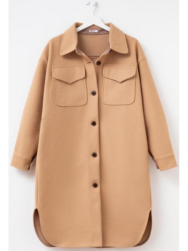 Жакет удлинённый женский MINAKU цвет бежевый, р-р 46