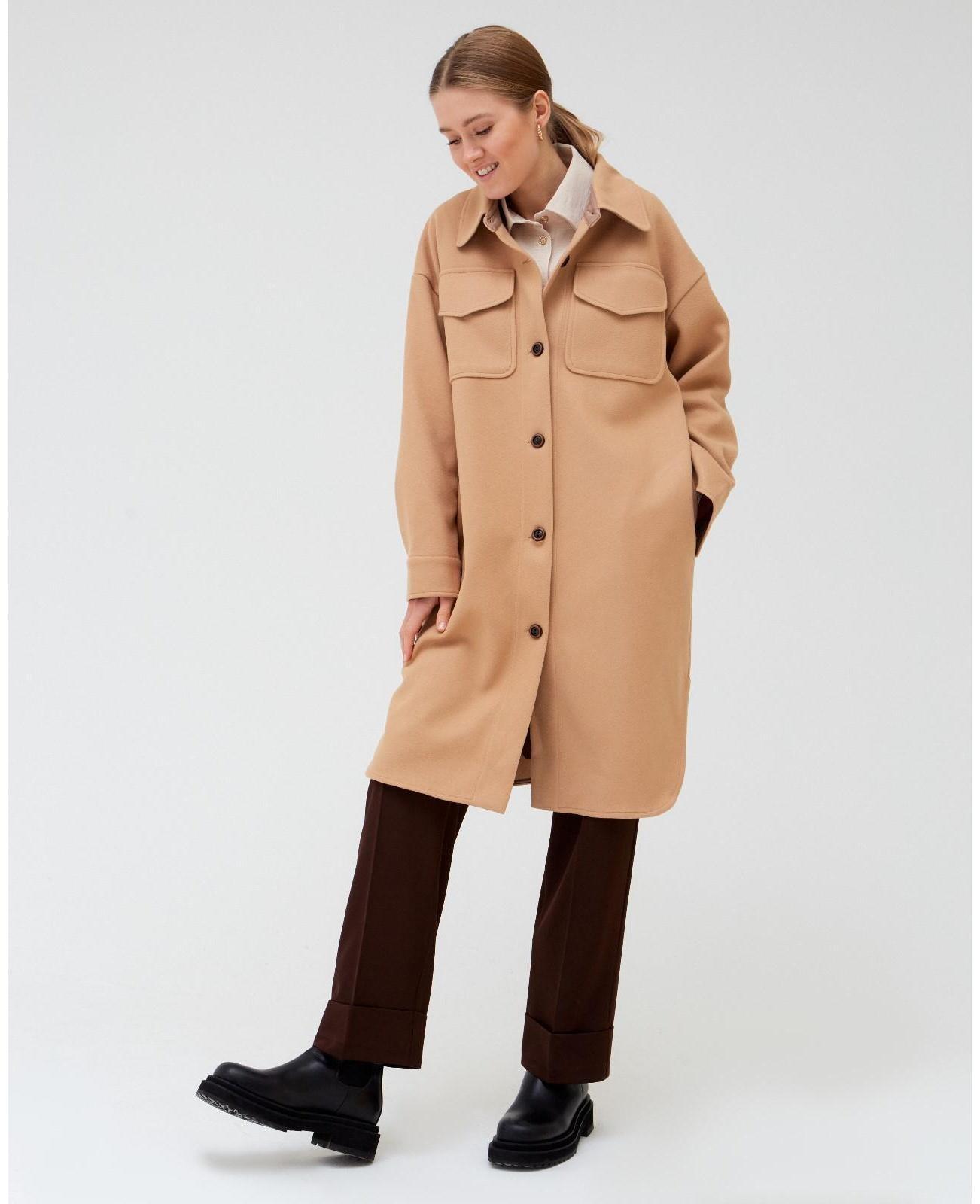 Жакет удлинённый женский MINAKU цвет бежевый, р-р 48