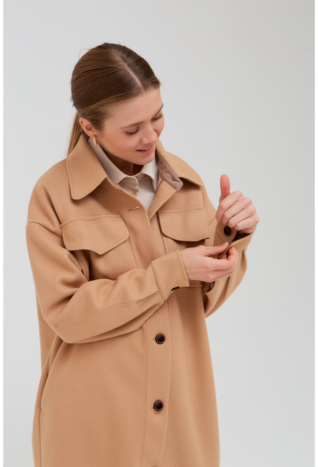 Жакет удлинённый женский MINAKU цвет бежевый, р-р 48