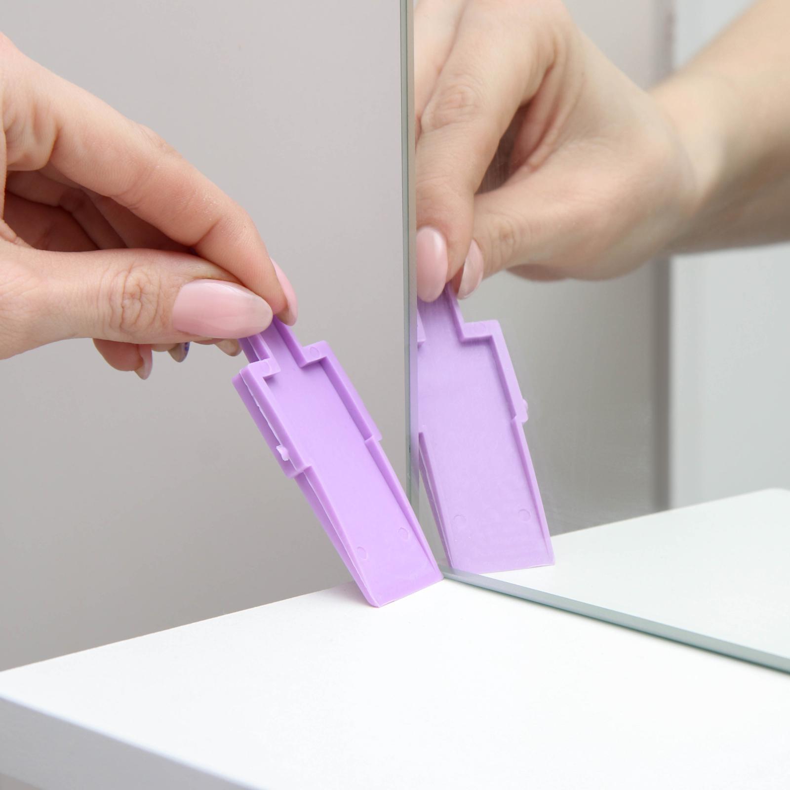 Окномойка-трансформер, силиконовый сгон, 2 насадки, 19×11 см, цвет МИКС