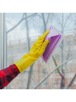 Окномойка-трансформер, силиконовый сгон, 2 насадки, 19×11 см, цвет МИКС