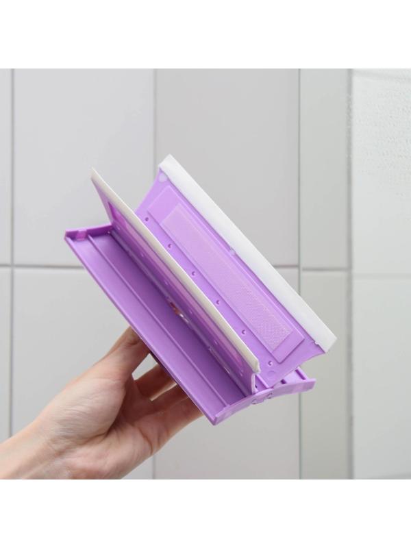 Окномойка-трансформер, силиконовый сгон, 2 насадки, 19×11 см, цвет МИКС