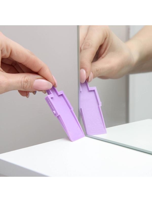 Окномойка-трансформер, силиконовый сгон, 2 насадки, 19×11 см, цвет МИКС