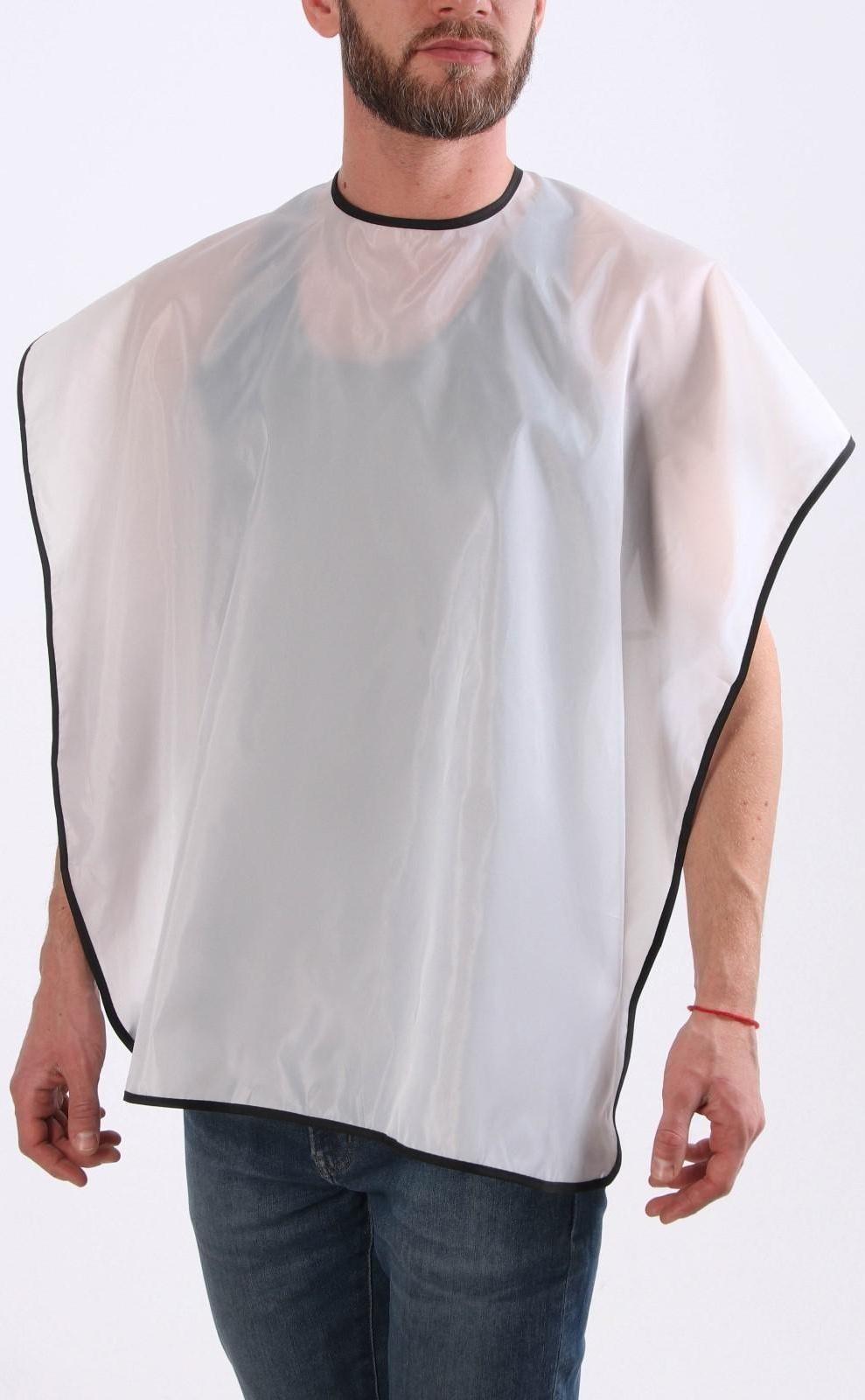 Пеньюар парикмахерский, 80 × 122 см, на завязках/присосках, цвет белый