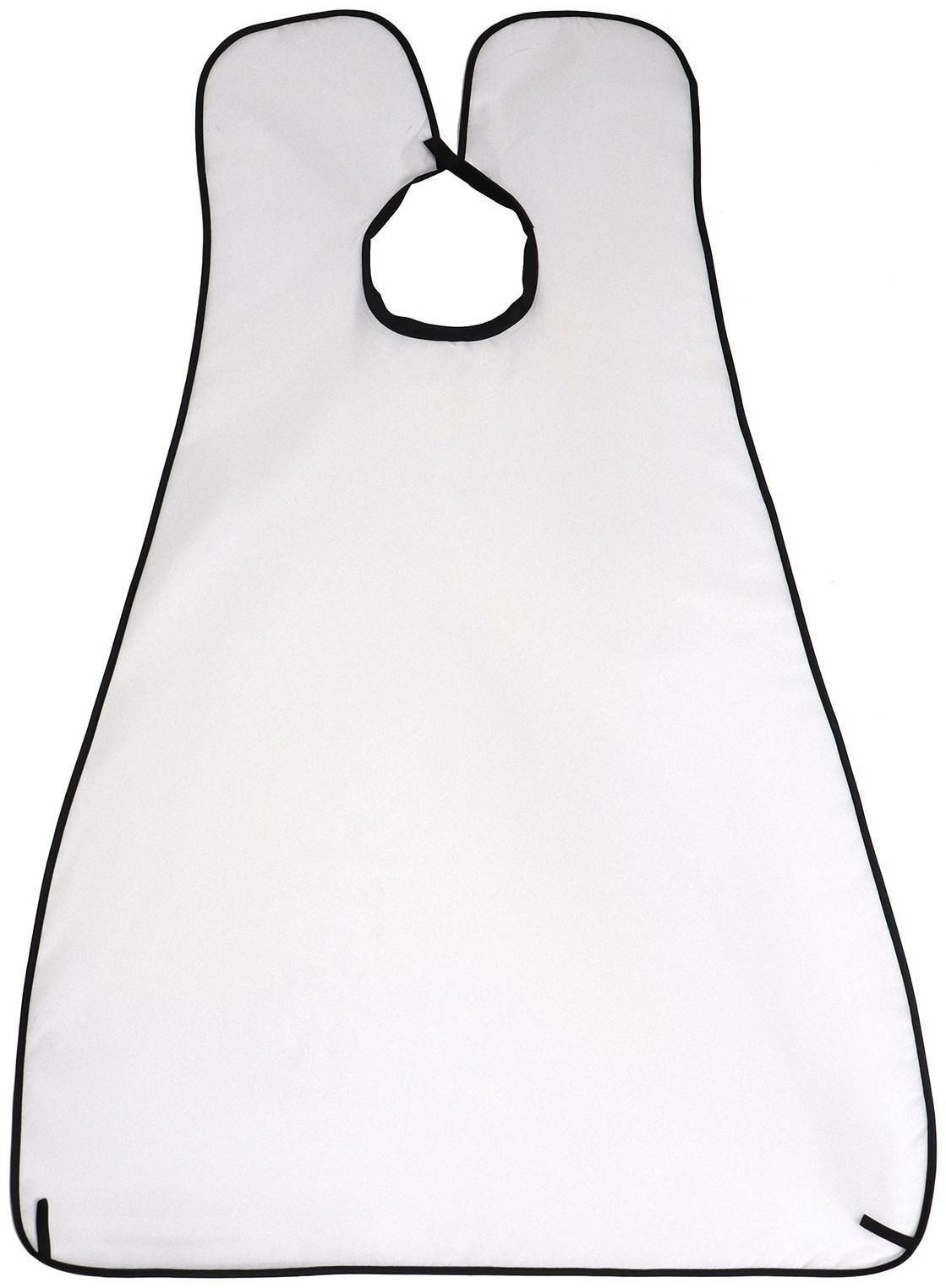 Пеньюар парикмахерский, 80 × 122 см, на завязках/присосках, цвет белый