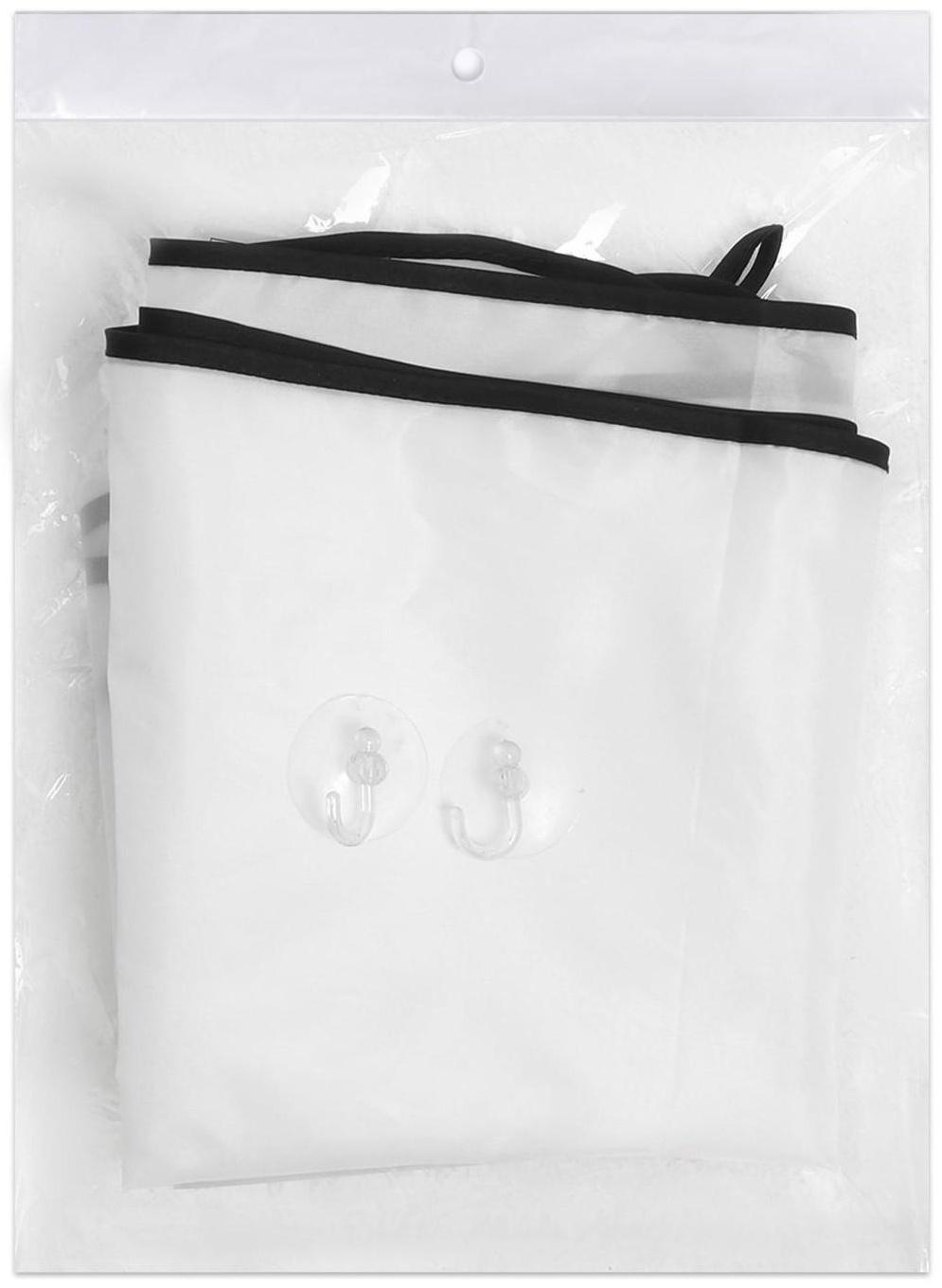 Пеньюар парикмахерский, 80 × 122 см, на завязках/присосках, цвет белый