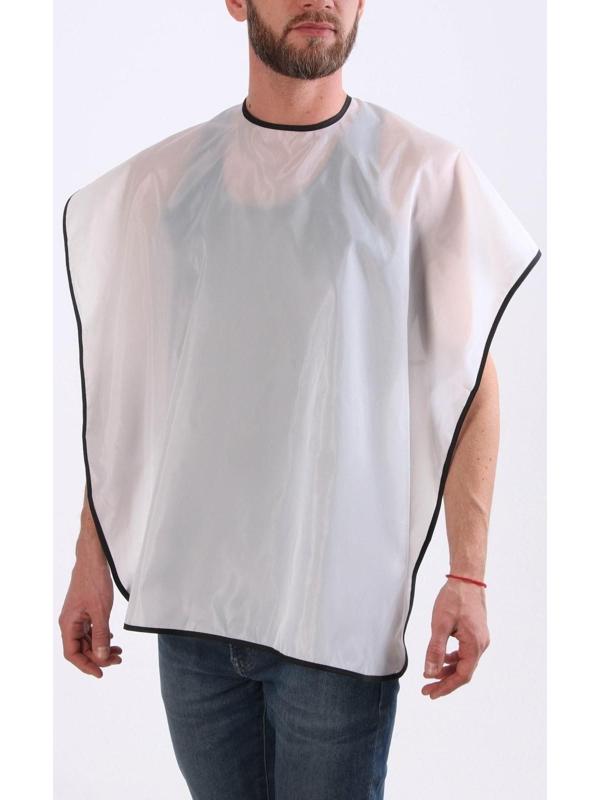 Пеньюар парикмахерский, 80 × 122 см, на завязках/присосках, цвет белый