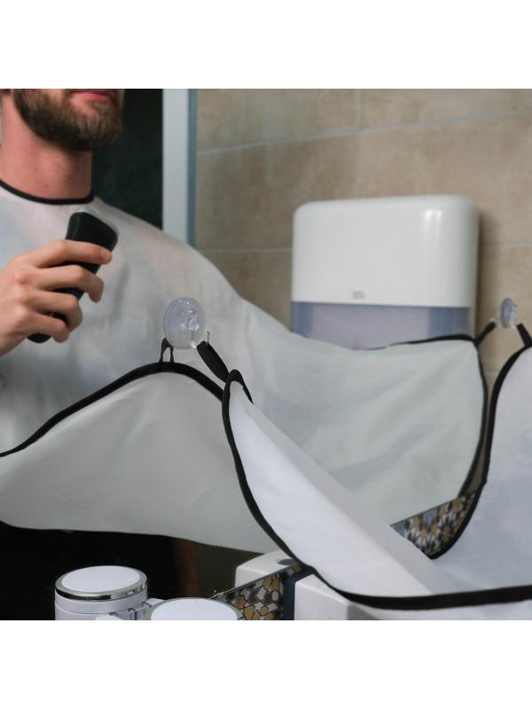 Пеньюар парикмахерский, 80 × 122 см, на завязках/присосках, цвет белый