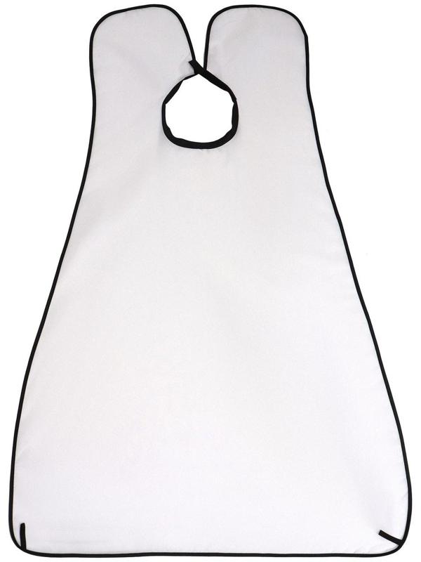 Пеньюар парикмахерский, 80 × 122 см, на завязках/присосках, цвет белый