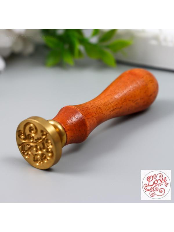 Печать для сургуча с деревянной ручкой 