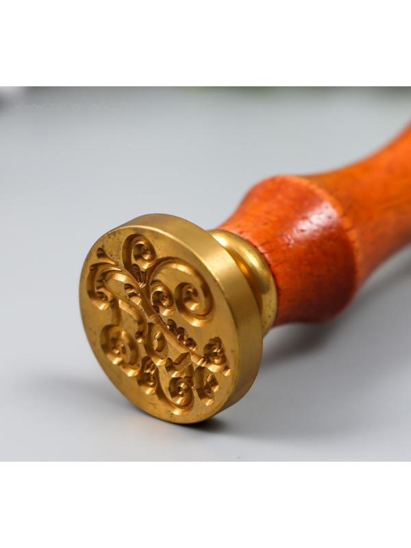 Печать для сургуча с деревянной ручкой 