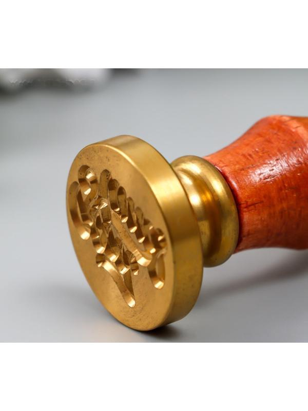 Печать для сургуча с деревянной ручкой 