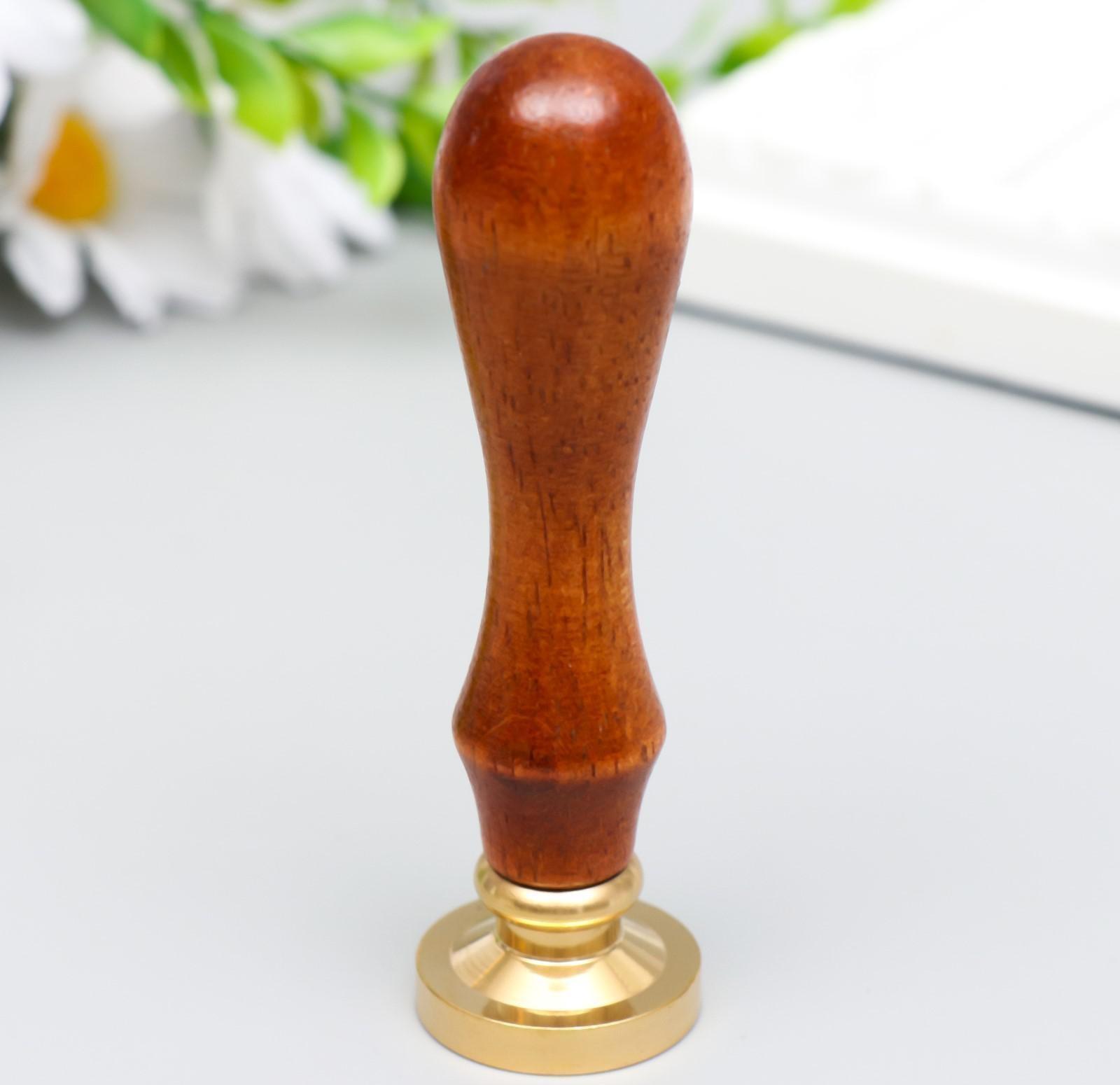 Печать для сургуча с деревянной ручкой 