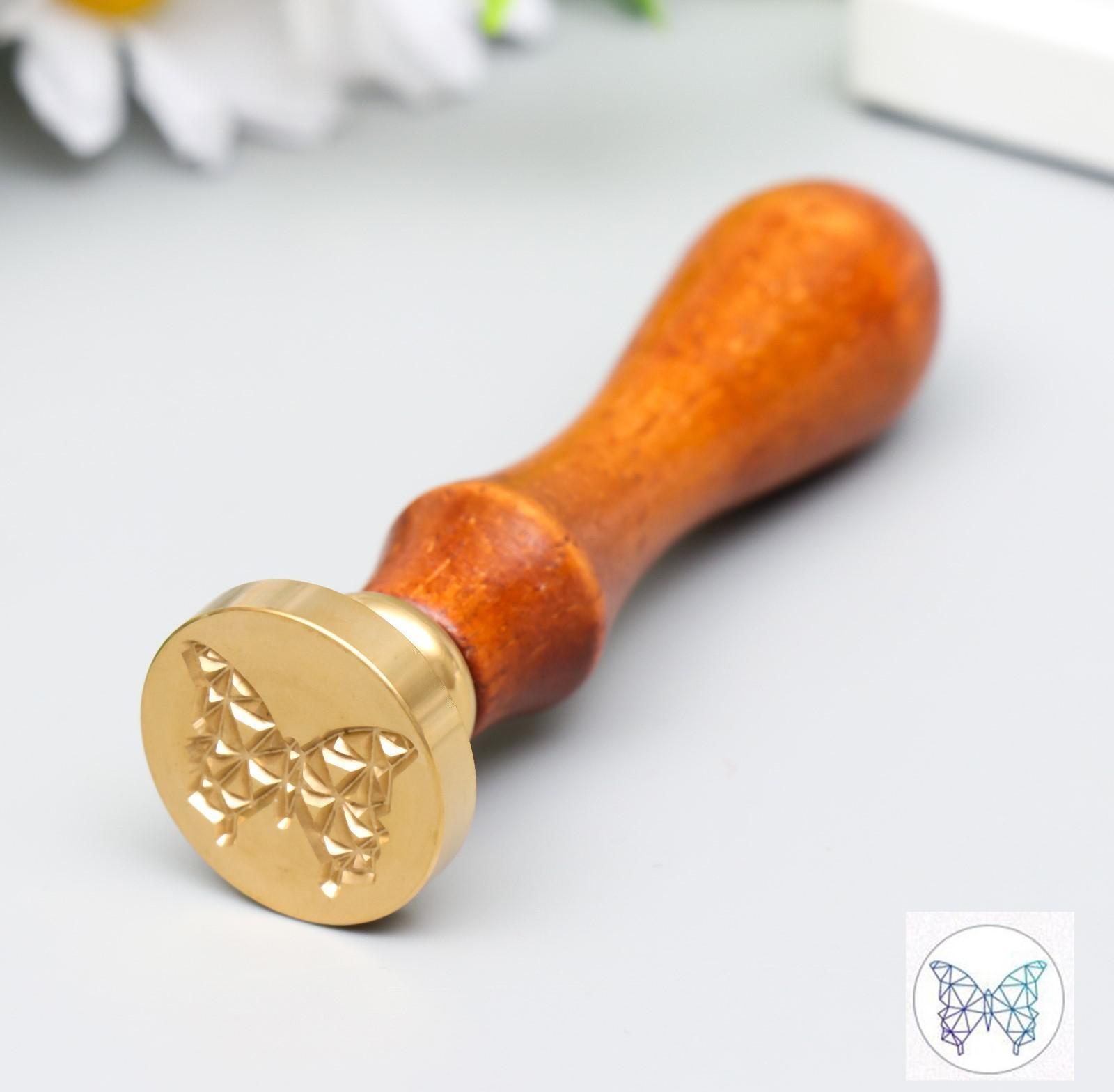 Печать для сургуча с деревянной ручкой 