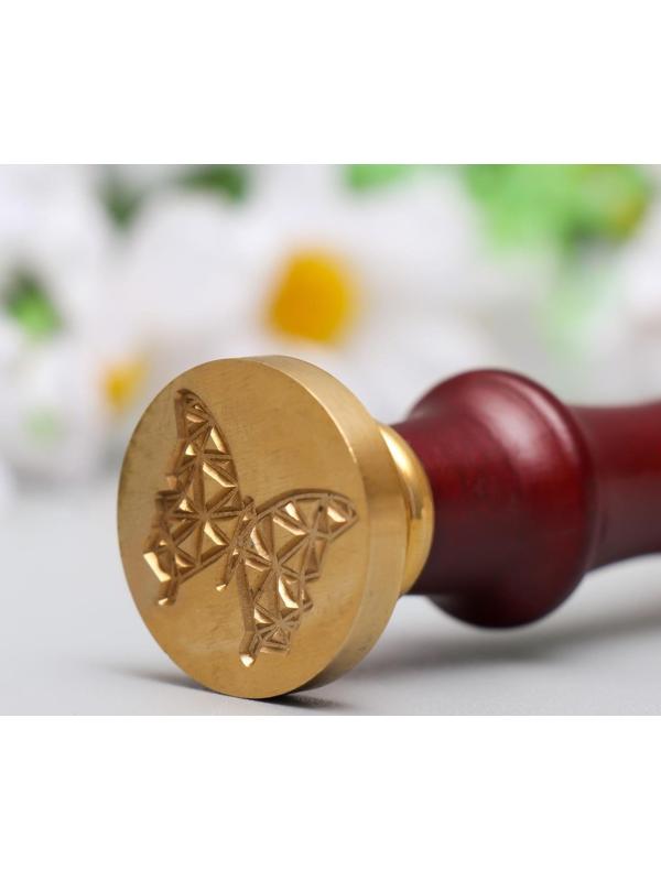 Печать для сургуча с деревянной ручкой 