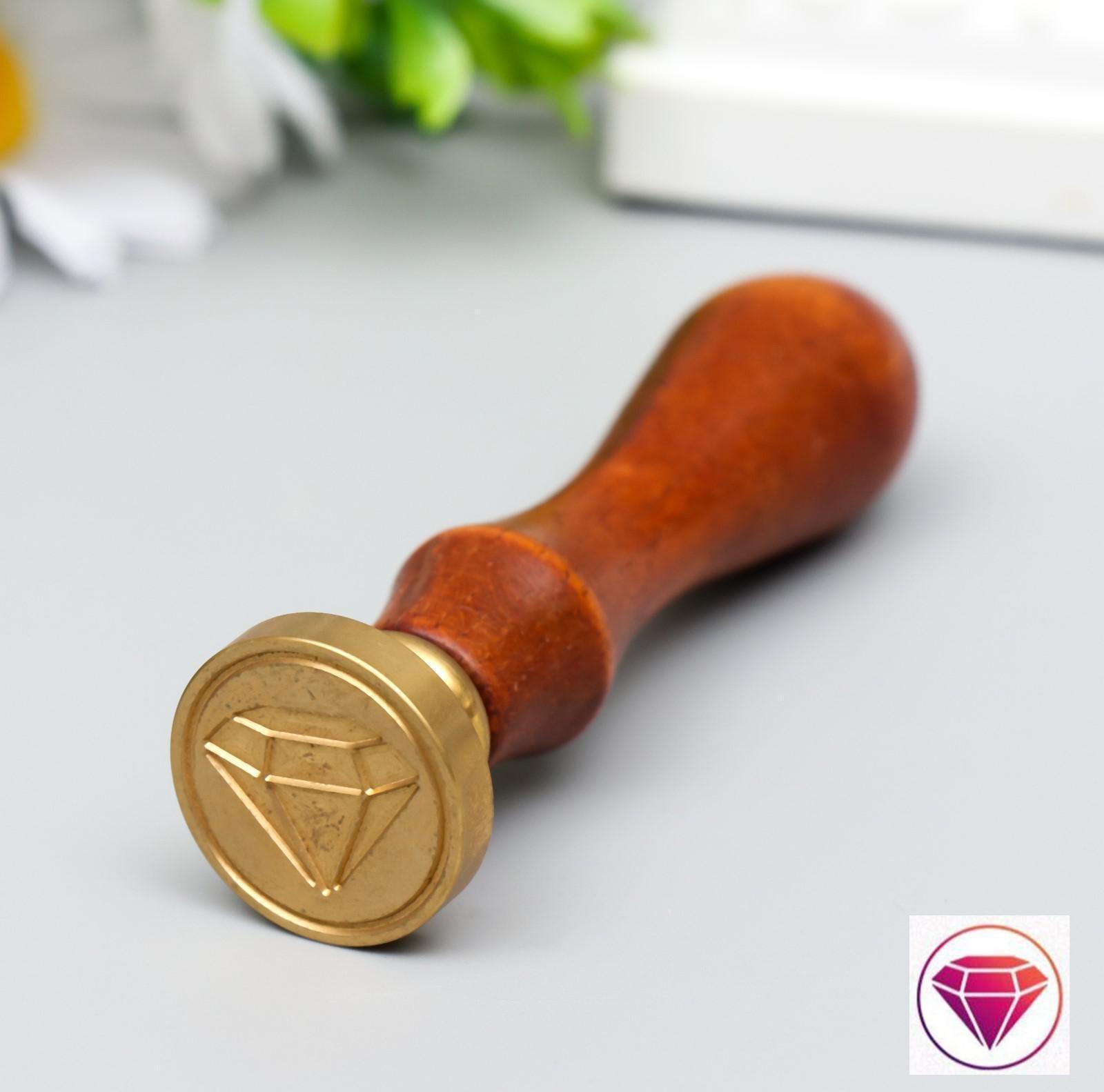 Печать для сургуча с деревянной ручкой 