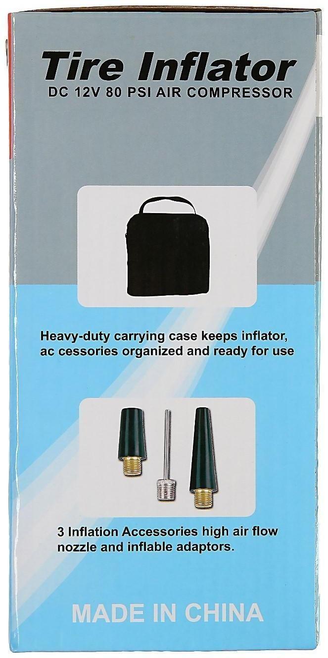 Компрессор автомобильный, 12В, 25 л/мин, провод 280 см