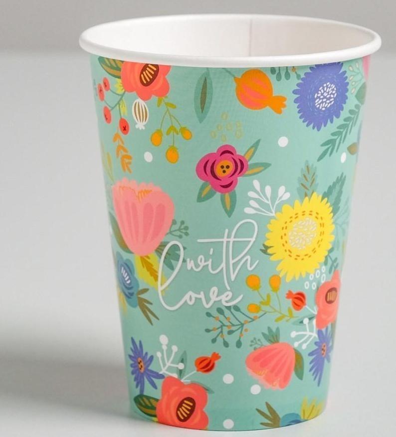 Стаканчик для цветов «With love», 350 мл