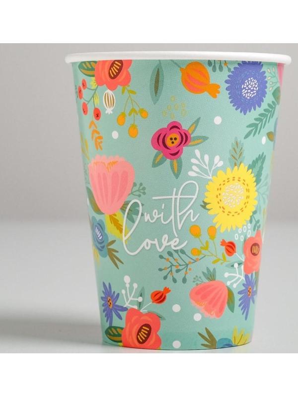 Стаканчик для цветов «With love», 350 мл
