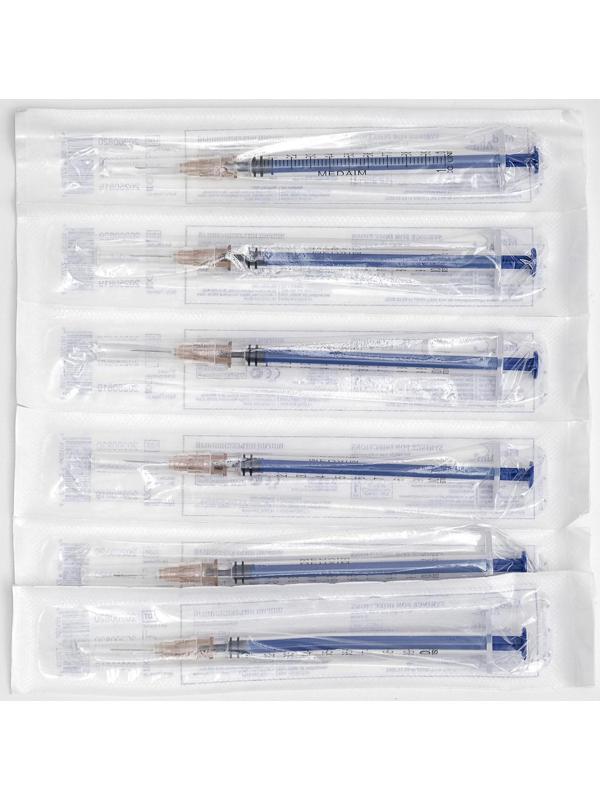 Шприц туберкулиновый MEDAIM 1 мл с иглой 0,45х12мм (26Gх1/2