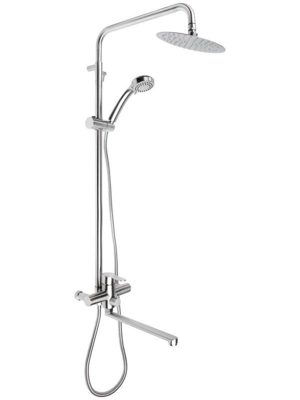 Душевая система Accoona A83103-2, с тропическим душем, нержавеющая сталь, хром