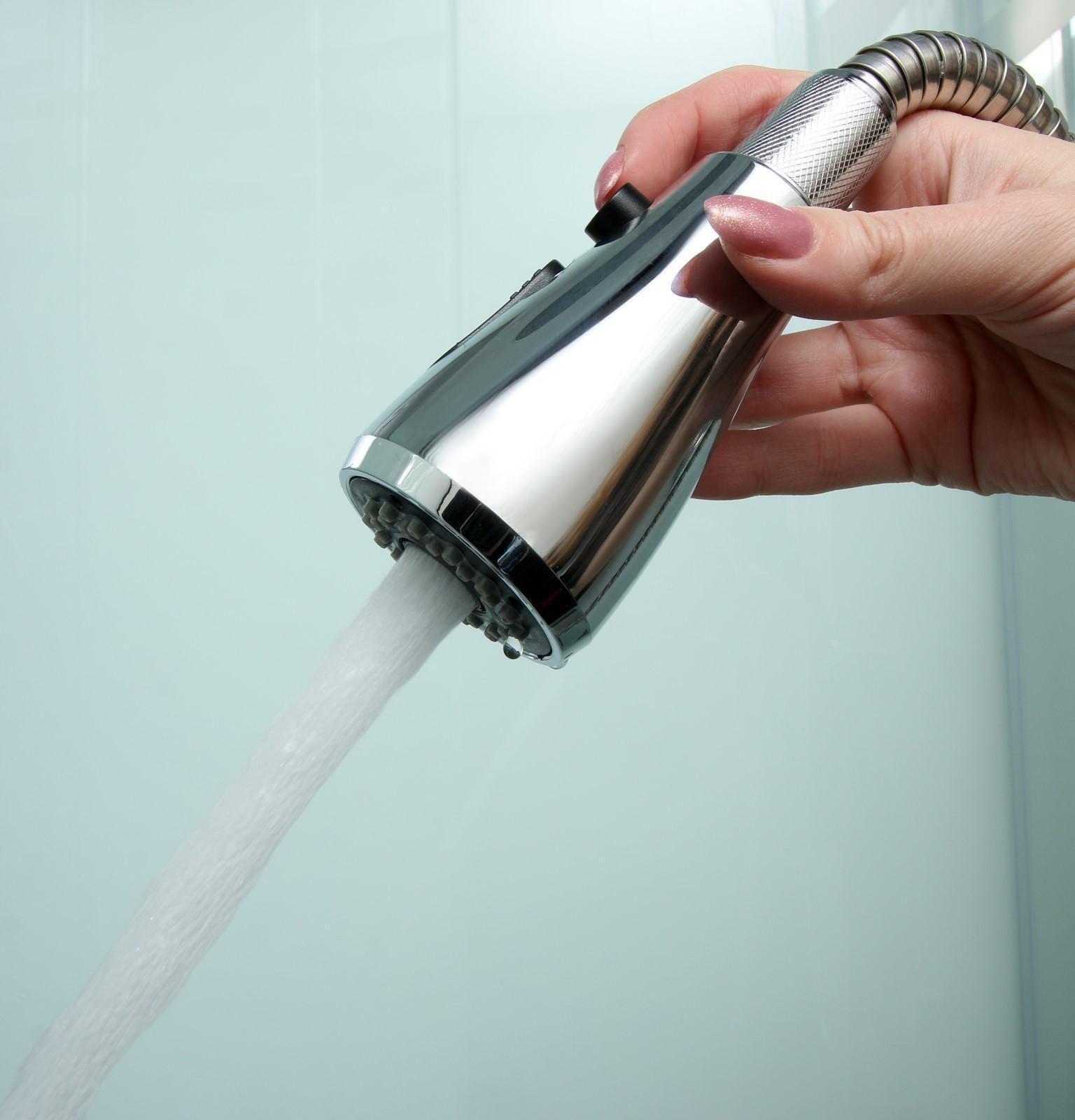 Лейка для кухонного смесителя Accoona A474, 2 режима, с кнопкой, хром