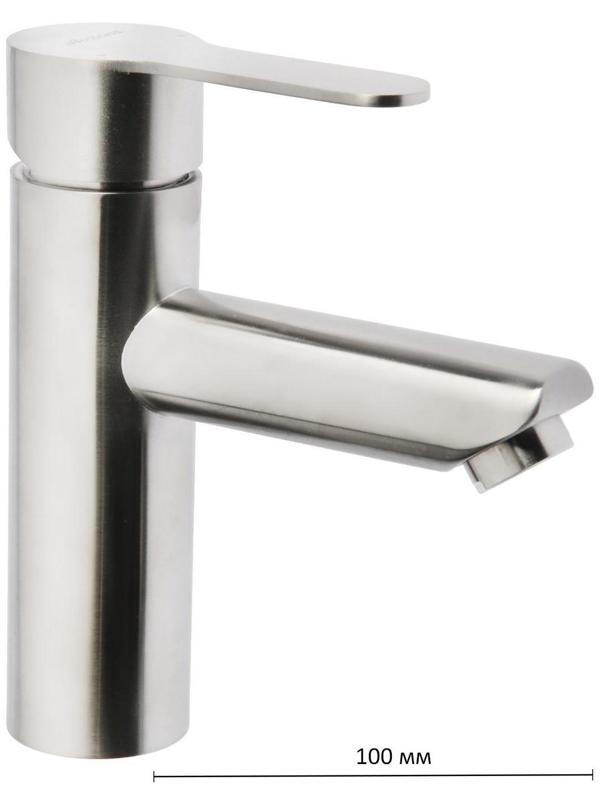 Смеситель для раковины Accoona A96103, однорычажный, с гайкой, нержавеющая сталь, хром