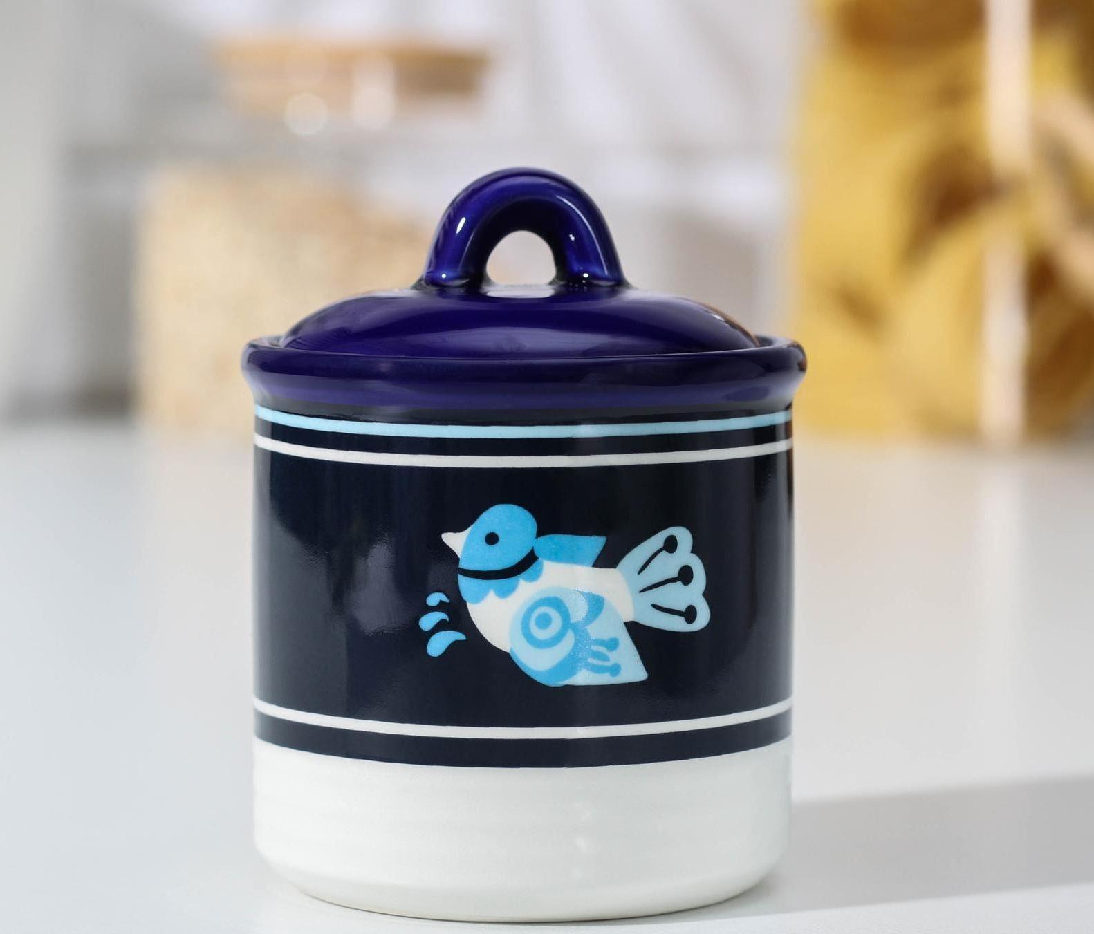 Сахарница Доляна «Свиристель», 150 мл, d=7 см, с крышкой