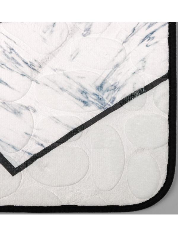 Набор ковриков для ванны и туалета Доляна «Галька геометрическая», 2 шт: 40×50, 50×80 см, цвет МИКС