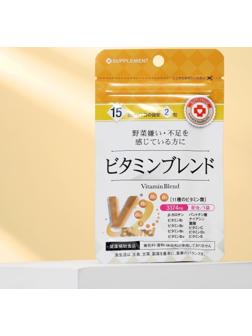 Витаминный комплекс японский B1, B2, B6, B12, C, D, E, при авитаминозе, 30 таблеток