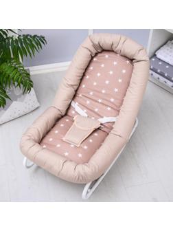 Детский шезлонг Polini kids Звезды, макиато