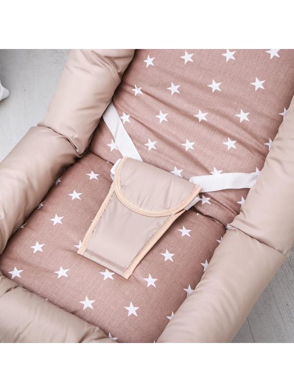 Детский шезлонг Polini kids Звезды, макиато