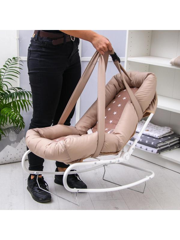 Детский шезлонг Polini kids Звезды, макиато