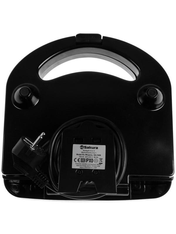 Мультипекарь Sakura SA-7420, 750 Вт, антипригарное покрытие, орешки, чёрный