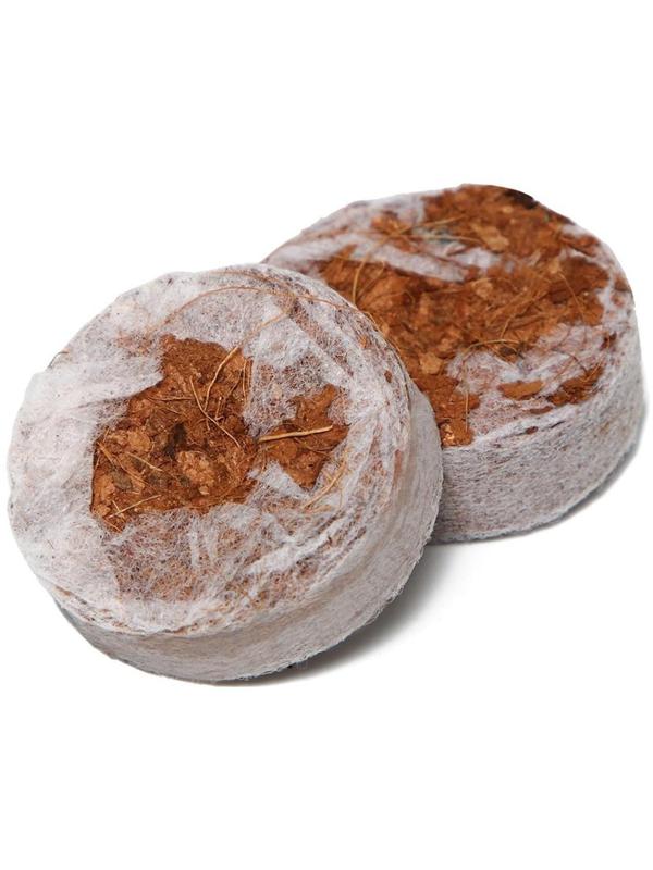 Таблетки кокосовые, d = 3 см, с оболочкой, набор 6 шт., Greengo