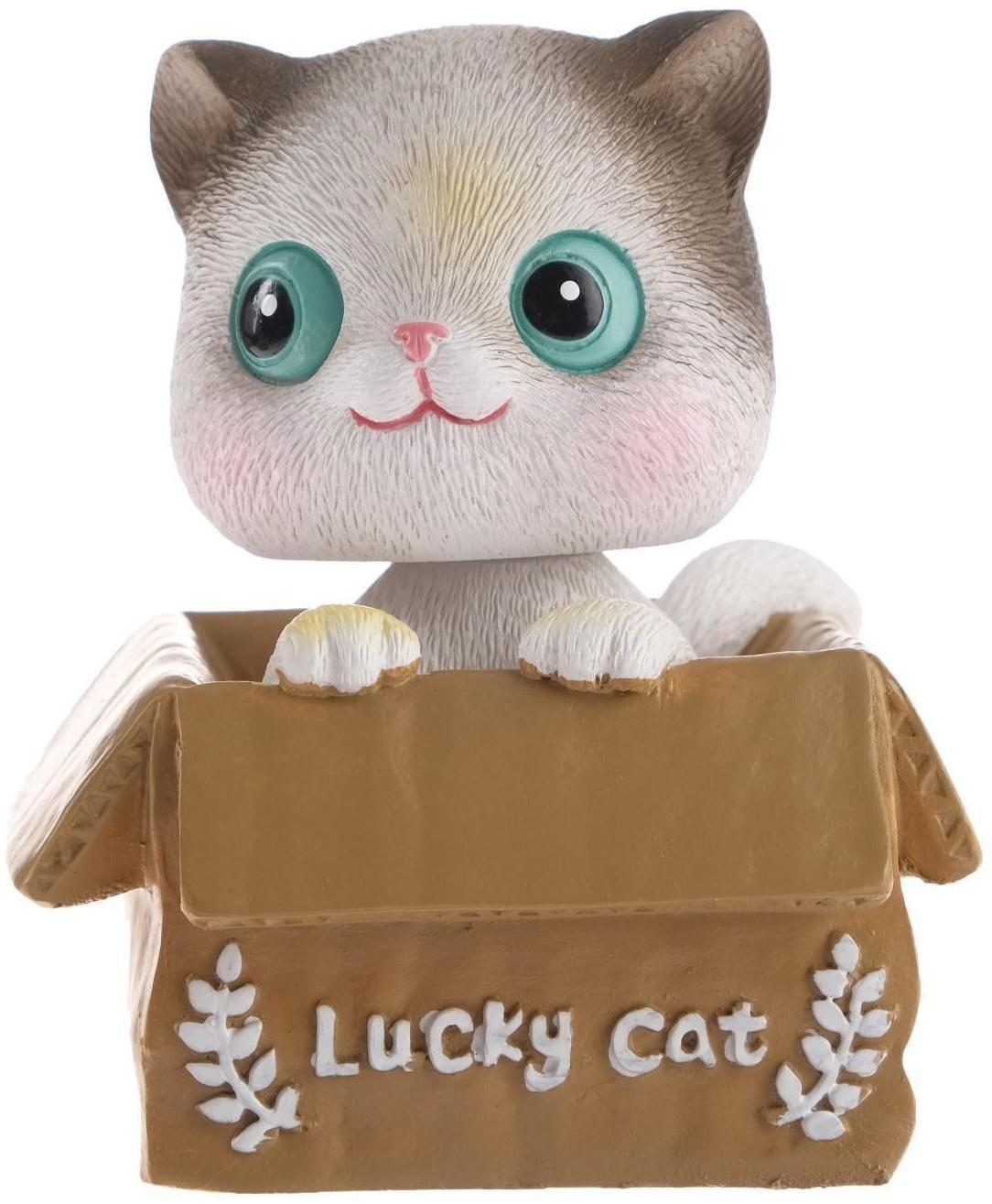 Счастливый кот на панель авто, качающий головой, СП23