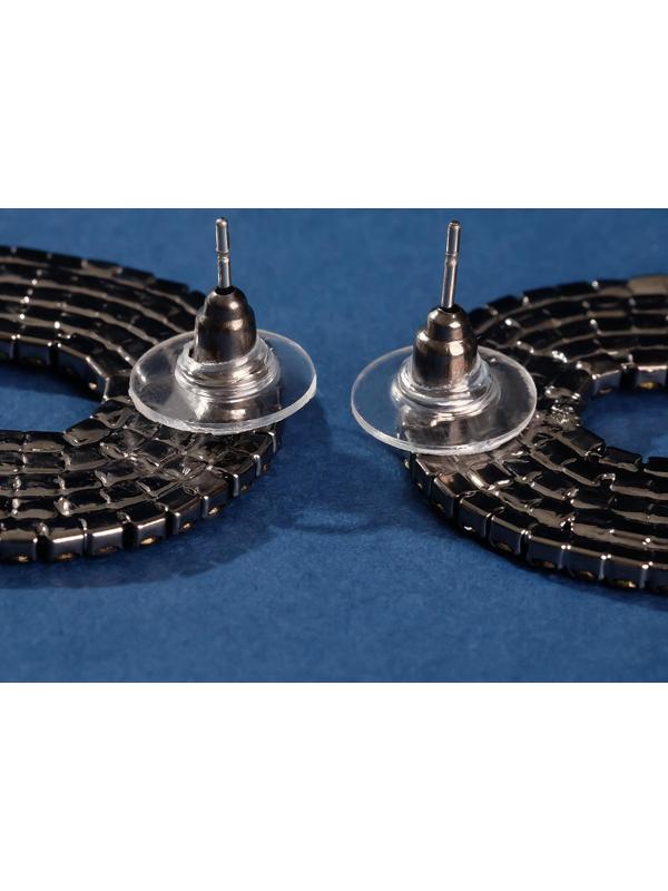 Серьги висячие со стразами 